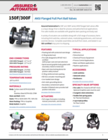 ASSURED 150F/300F CATALOG 150F/300F SERIES: ANSI FLANGED FULL PORT BALL VALVE